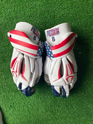 White New Player's Under Armour Command Pro 2 12" Lacrosse Gloves