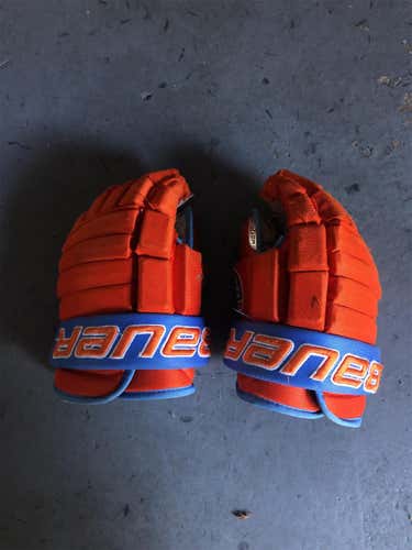 Orange Used Bauer Vapor 1X 13" Pro Stock Gloves