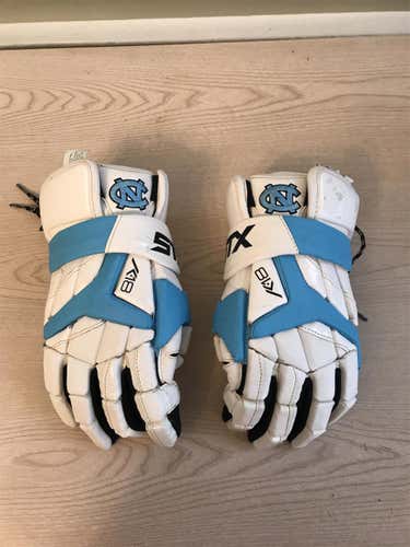 White Used Player's STX K18 13" Lacrosse Gloves