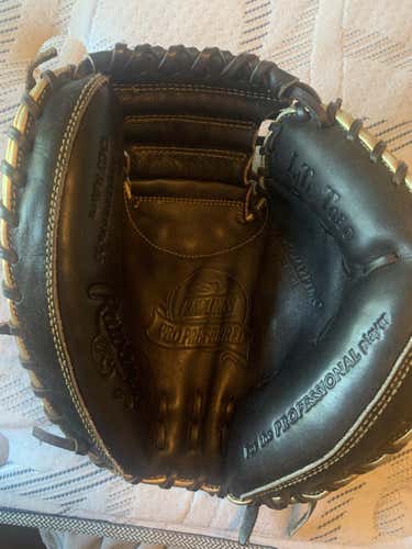 Brown Used Kid Pitch (9YO-13YO) Rawlings Catcher's Right Hand Throw Pro preffered Baseball Glove 32"