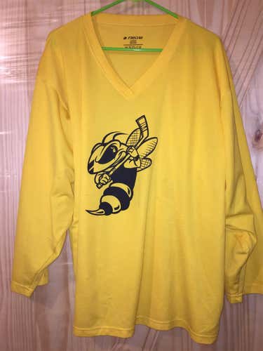 YELLOW BATTLE CREEK RUMBLE BEES USED PRACTICE JERSEY SIZE  XLARGE