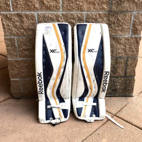 Used Reebok Xlt28sr Goalie Leg Pads 34" +1
