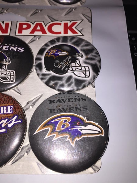 12 - 2 INCH NEW BALTIMORE RAVENS PIN ON BUTTONS