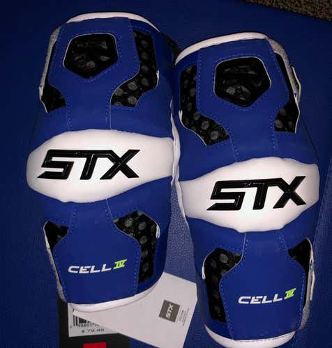 New Lax Lacrosse SMALL STX Cell IV Arm Pads ROYAL BLUE