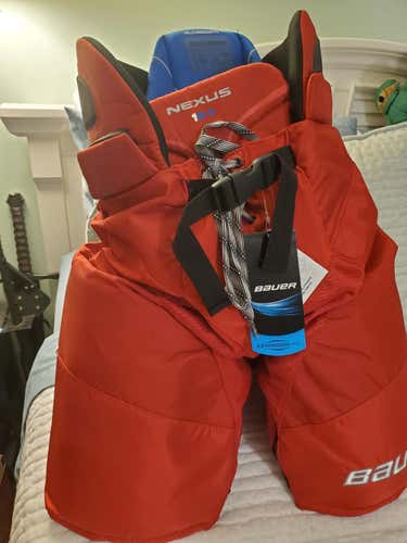 Red Senior New Large Bauer Nexus 1N Hockey Pants