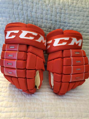 Red New Senior CCM HG4RPP Gloves 14" Pro Stock