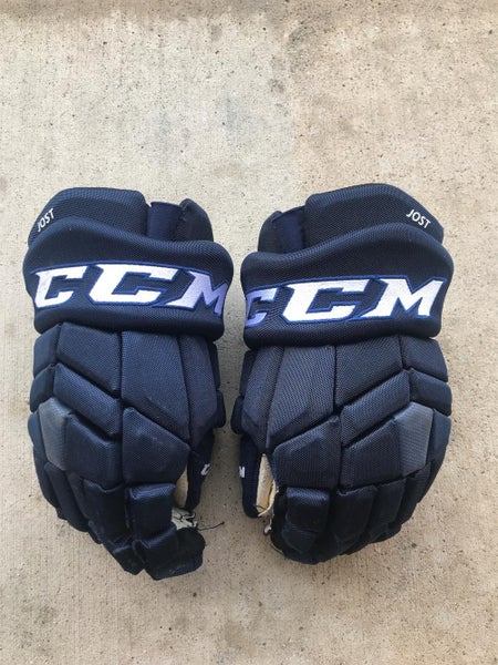 Blue Used CCM HGTK 13" Pro Stock Gloves Tyson Jost Colorado Avalanche