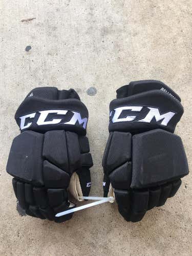 Black Used CCM HGTKPP 14" Pro Stock Gloves Belemare Colorado Avalanche