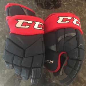 CCM HG12 Pro Stock Custom Hockey Gloves 14" Springfield Falcons #27 used (1429)