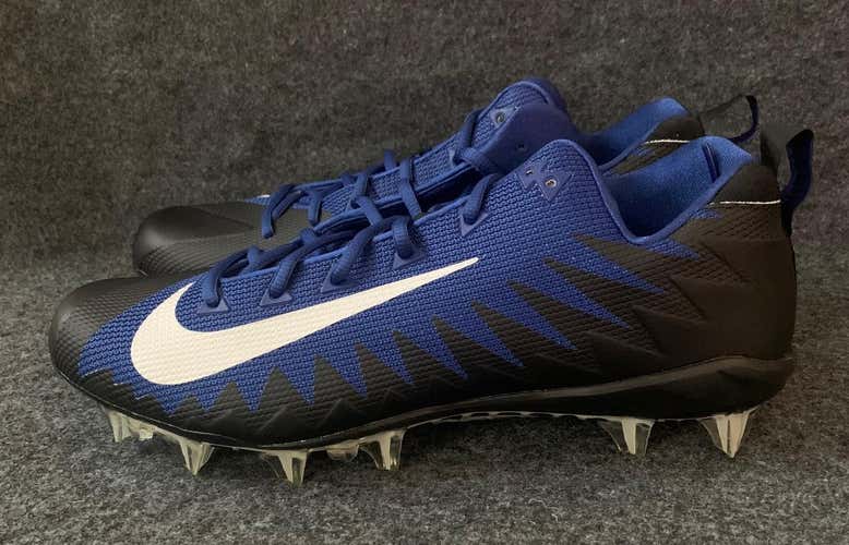 Nike Alpha Menace Pro Low TD Football Cleats Black Royal Blue AJ6606-009   Size 12