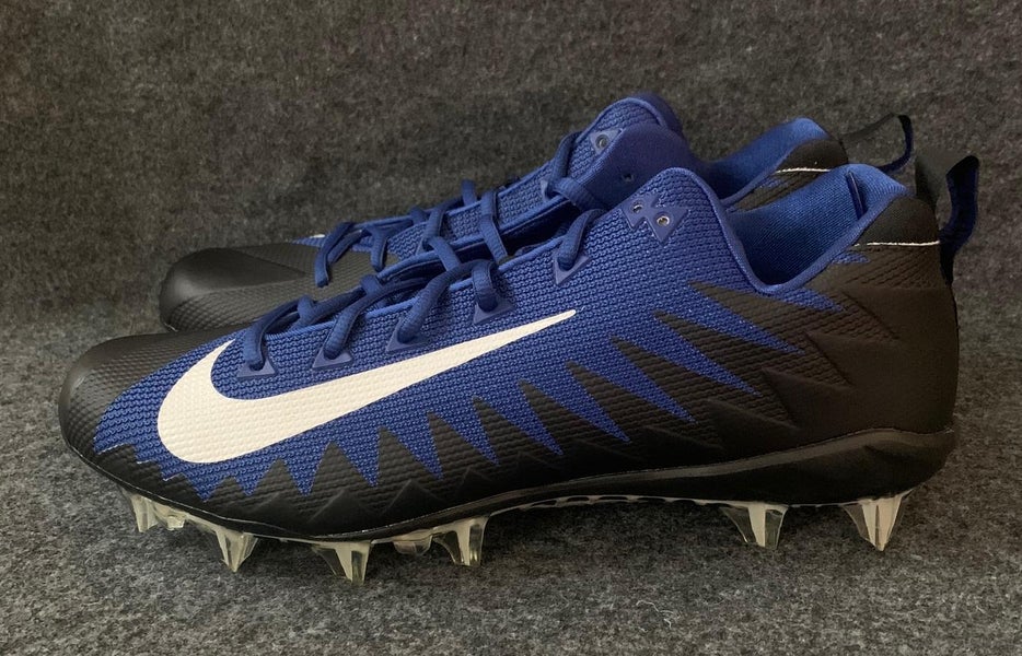 Nike Alpha Menace Pro Low TD Football Cleats Black Royal Blue AJ6606-009 Size 12