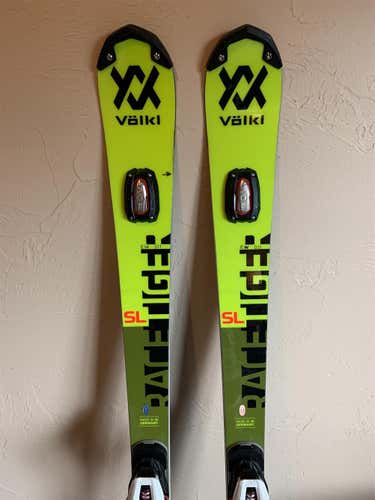 Used 2019 Volkl Racetiger SL With Bindings Max Din 12 Skis