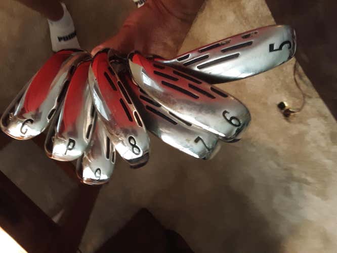 Used Men's Wilson Staff Left Hand D7 Iron Set Stiff Flex Steel Shaft