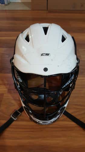Used Cascade Cs Lacrosse White Helmet Youth Adjustable