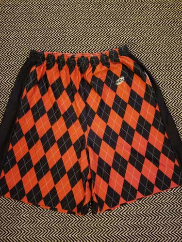 MADGear Argyle Shorts - Orange/Navy - XL