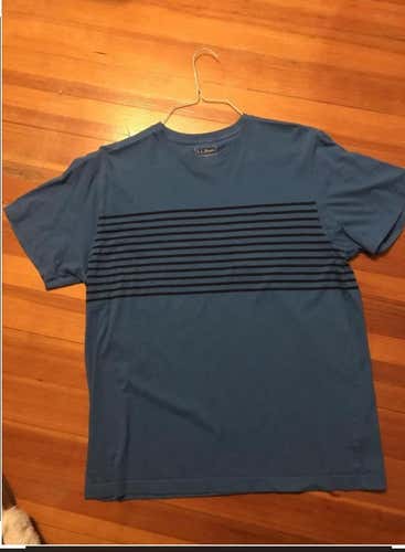 Blue And Black Stripe Medium L.L. Bean Shirt