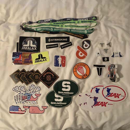 LOT of Lacrosse Accessories (Ballstops, Stickers, Lanyards, Bracelets)