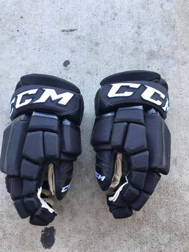 Black Used CCM HGCL 14" Pro Stock Gloves Colorado Avalanche Stock
