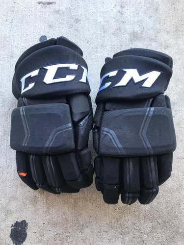 Black Used CCM HGQL 14" Pro Stock Gloves Colorado Avalanche Stock