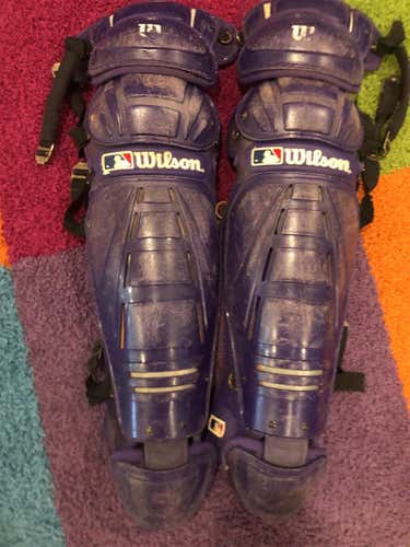 Purple Used Pro Stock Wilson Catcher's Leg Guards