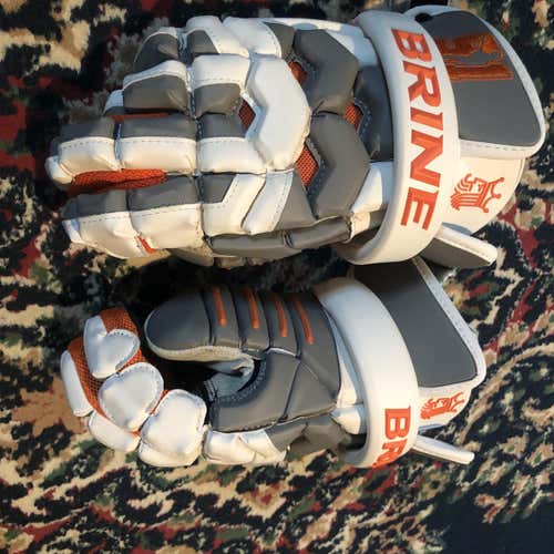 Orange New Player's Brine Triumph II 13" Lacrosse Gloves
