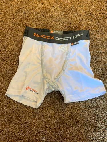 White New Adult Men's XL Shock Doctor Compression