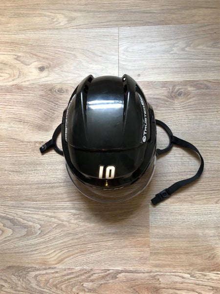 Game Worn Cleveland Monsters Pro Stock CCM Vector V10 Small Helmet