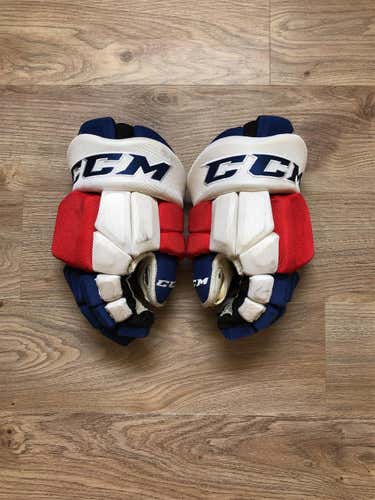 Game Worn Hartford Wolfpack CCM 13" Pro Stock Gloves