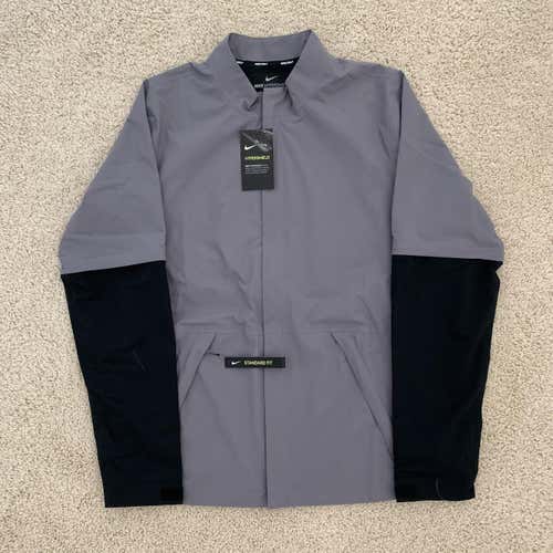 NEW! Nike Golf Hypershield Convertible Rain Jacket Gray Men's Size Small
