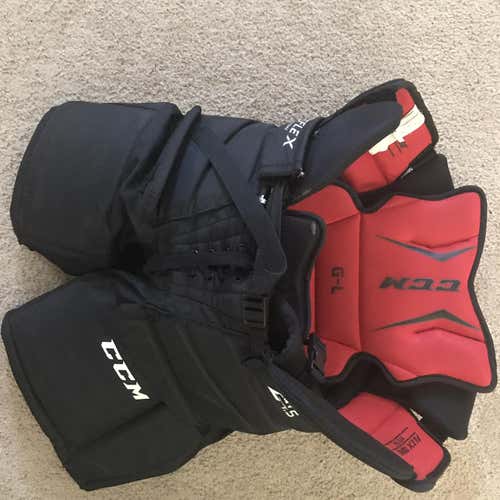 Black Used Large CCM E1.5 Hockey Goalie Pants