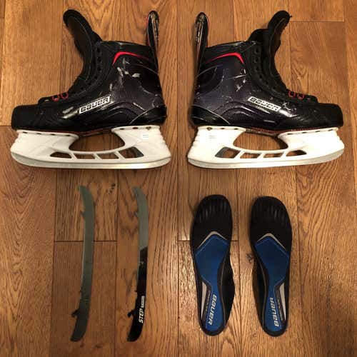 BAUER VAPOR 1X 2017 CUSTOM PRO STOCK ICE HOCKEY SKATES 9D CHRISTIAN FOLIN LA KINGS NHL USE