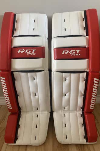 Red Senior Used 34" Warrior Rituall GT Pro Goalie Leg Pads