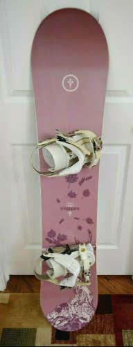 BURTON TROOP SNOWBOARD SIZE 139 CM WITH RIDE SMALL BINDINGS