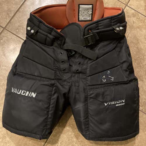 Black Used Small Vaughn Vision 9200  Hockey Goalie Pants