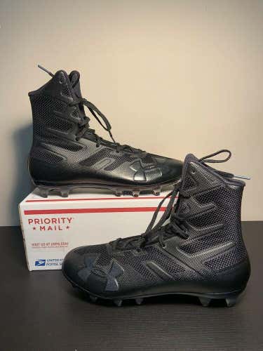 Under Armour UA Highlight MC Football Cleats Black Mens Size 10.5 3000177-001
