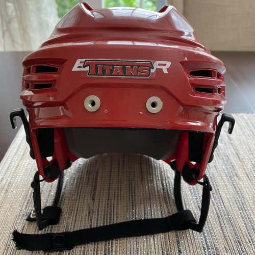 Red Used Large Bauer Helmet