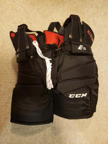 Black Junior Used Large CCM E1.5 Hockey Goalie Pants