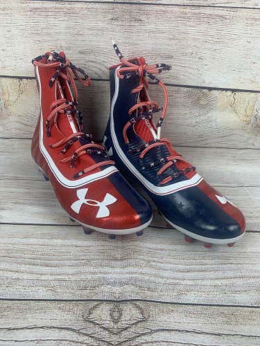 Under Armour Highlight Limited Edition USA Football Cleats 3021191-600 Size 14