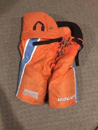 Orange Used Small Bauer Custom Pro Pro Stock Hockey Pants
