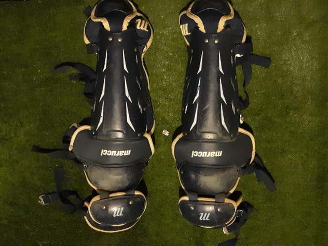 Blue almost new Adult Marucci Catcher's Leg Guards