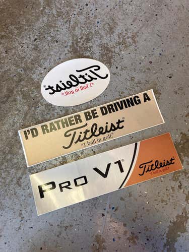 New Old Stock Titleist Stickers 3 Pack