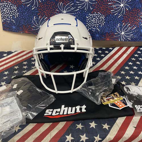 New Schutt F7 VTD Collegiate White Large Football Helmet-149121