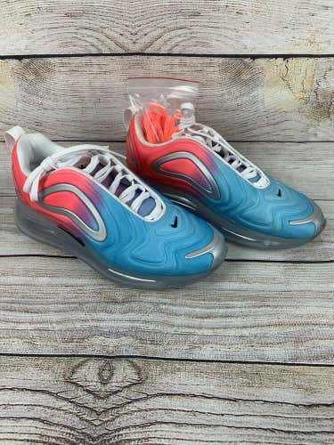 Nike Women's Size 6.5 Air Max 720 Lava Glow/Blue Fury Running Shoes AR9293-600