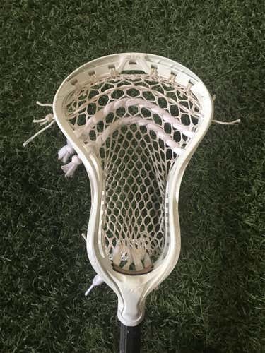 Lightly Used White Attack & Midfield Strung STX Stallion Omega Head w/ Hero 3.0 Mesh