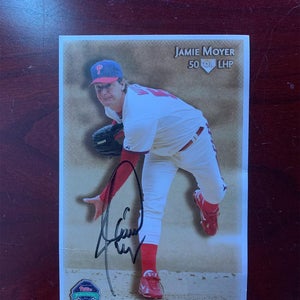 Signed Jamie Moyer Baseball Card