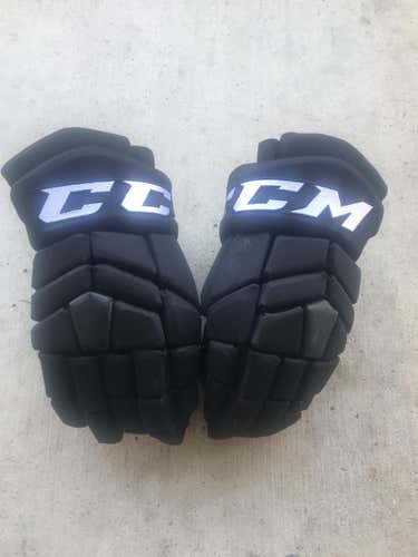 Black Used CCM HGTK 14" Pro Stock Gloves Colorado Avalanche Stock