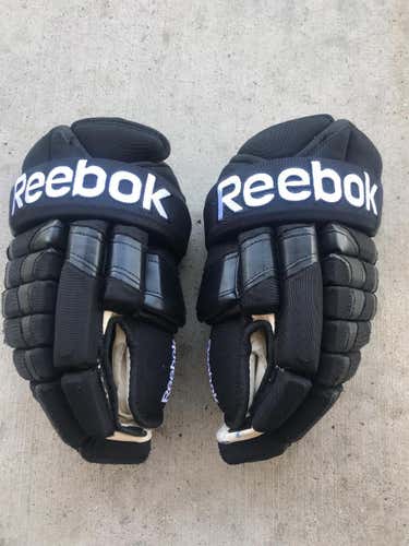 Black Used Reebok 852T 15" Pro Stock Gloves Colorado Avalanche Stock