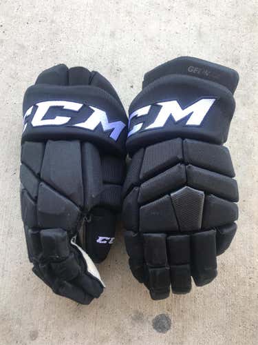 Black Used CCM HGTK 14" Pro Stock Gloves Colorado Avalanche Stock