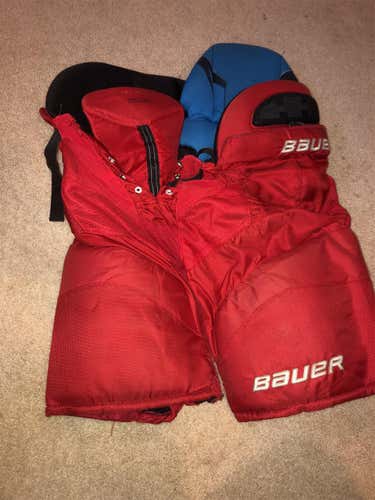 Red Used Large Bauer Nexus 1000  Hockey Pants