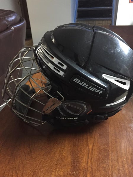Black Used Medium Bauer Re-Akt 75 Helmet